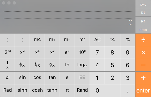 Mac OS X下计算器的PRN模式